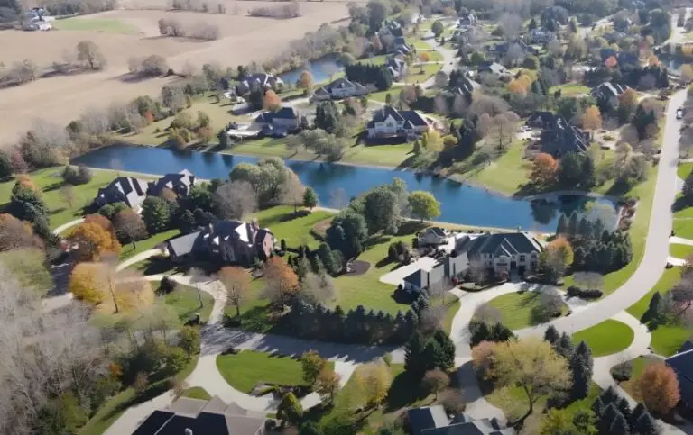 Drone view of Granger, Indiana